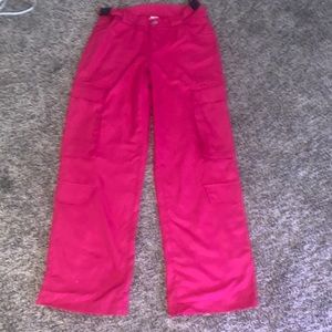 Hot Pink Y2K Cargos